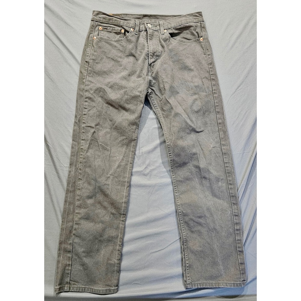 Levi's 505 Regular Fit Jeans Men 34x30 Charcoal Gray Straight Leg